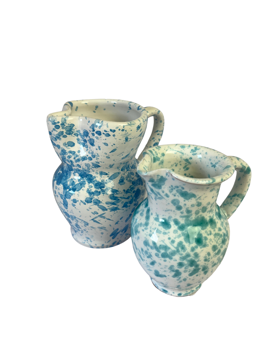 Brocche schizzate in ceramica artigianali, effetto schizzo. da 0,5 L e da 1 L