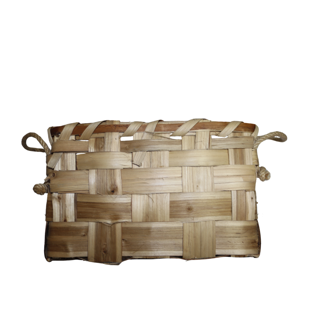 Cesto versatile svuota tasche in Castagno
