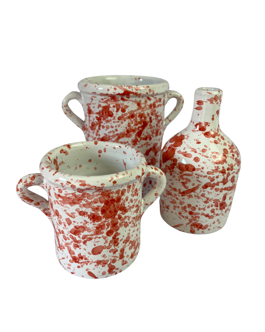 Oliera in ceramica artigianale – 400 ml | Bottiglia per olio fatta a mano colorata (verde, rosso, arancio, blu, verde acqua)