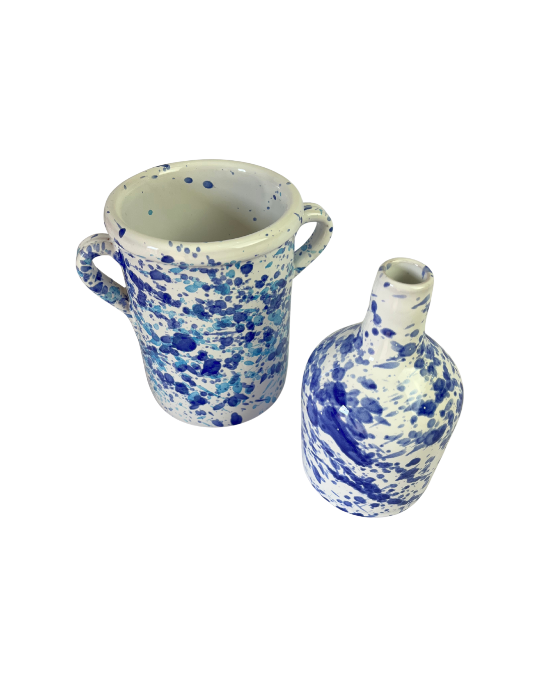 Oliera in ceramica artigianale – 400 ml | Bottiglia per olio fatta a mano colorata (verde, rosso, arancio, blu, verde acqua)