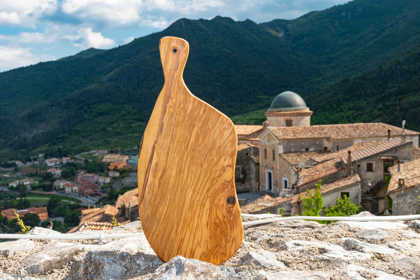 Tagliere grande in Legno di Ulivo (45 cm) fatto a mano