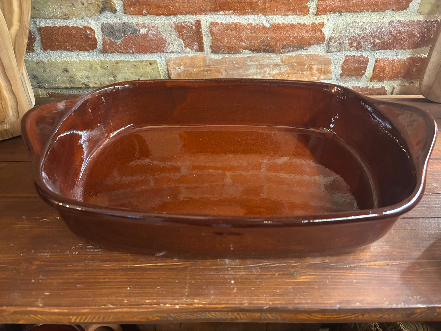 Tegame teglia da forno in terracotta rettangolare