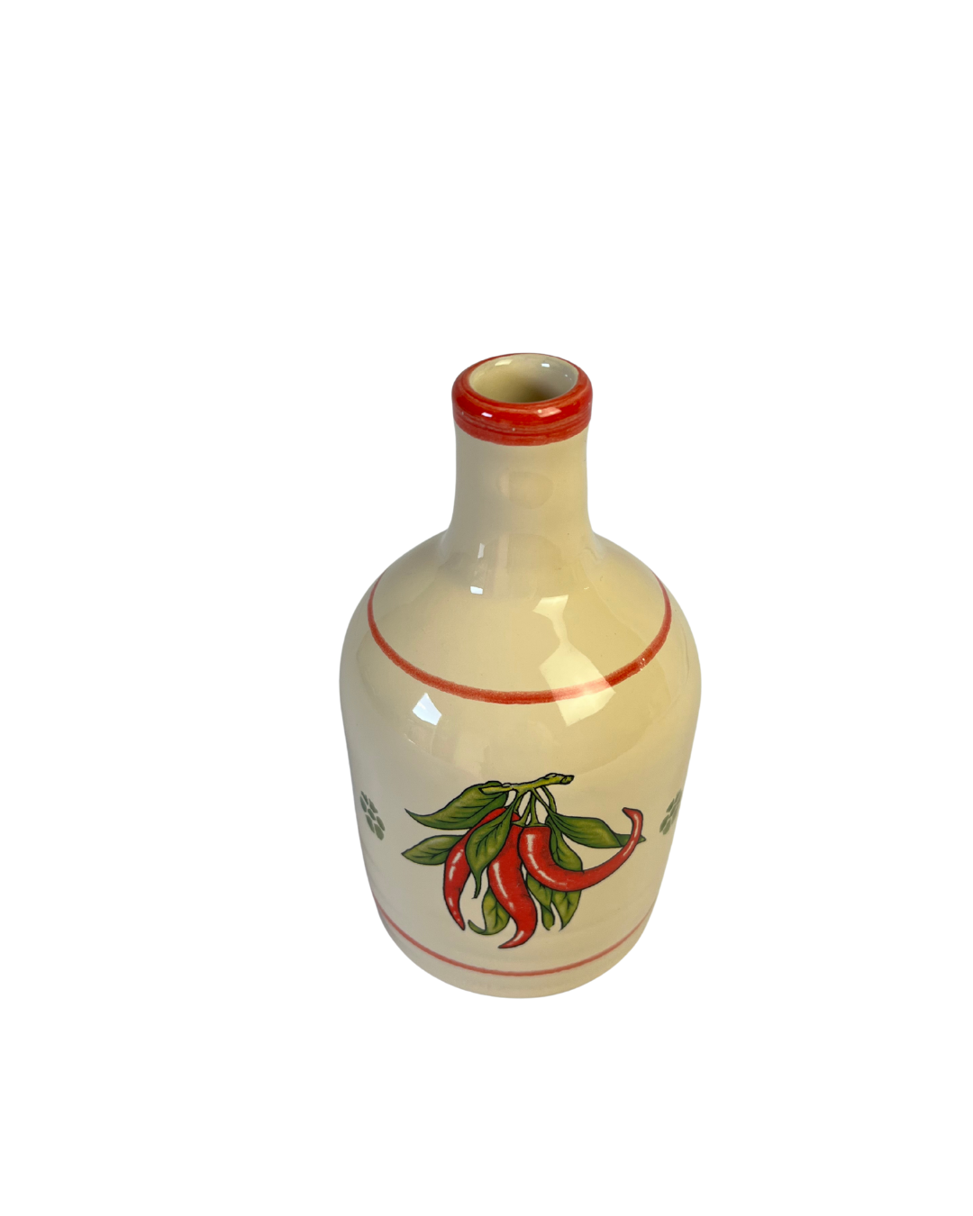 Oliera bottiglia con peperoncino in ceramica artigianale 400 ml