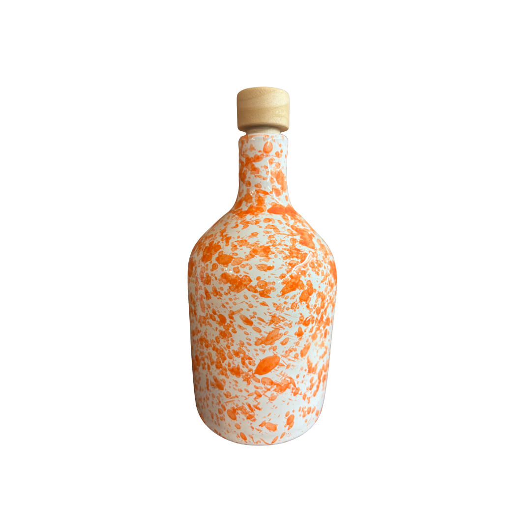Oliera schizzata arancio in ceramica 0,4 CL