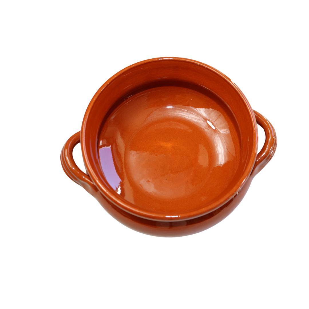 Tegamino in Terracotta Artigianale mono porzione diametro 14 cm