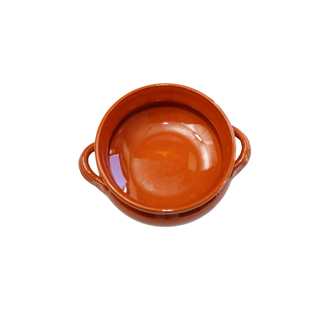 Tegamino in Terracotta Artigianale mono porzione diametro 14 cm
