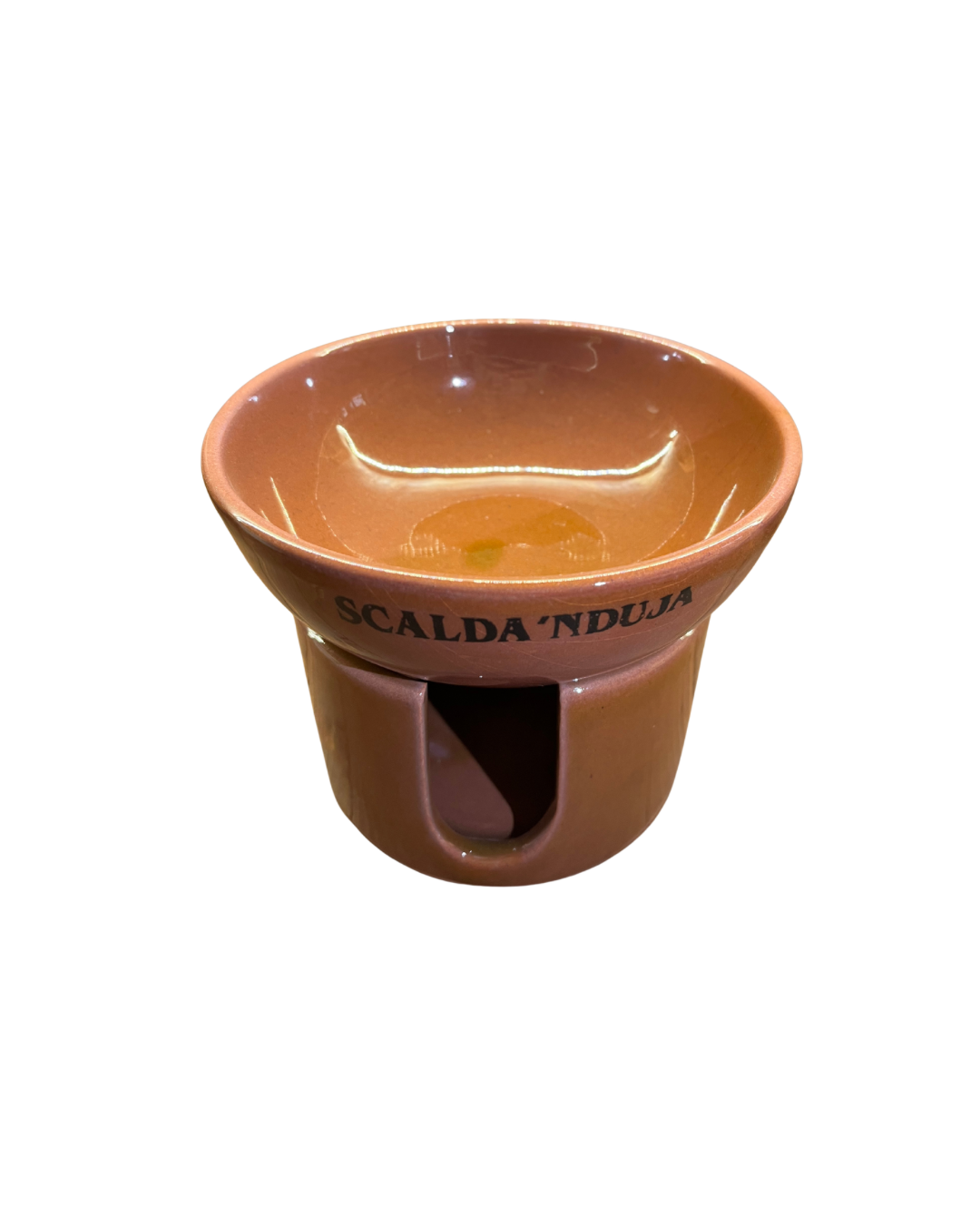 scalda nduja gigante tegamino con piatti da 16 cm