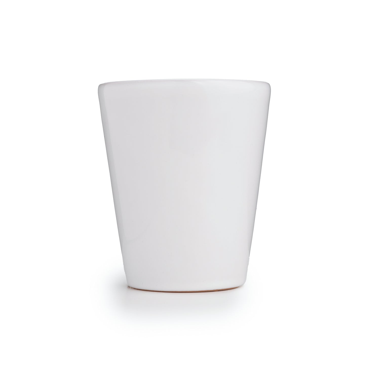 bicchiere in ceramica bianco
