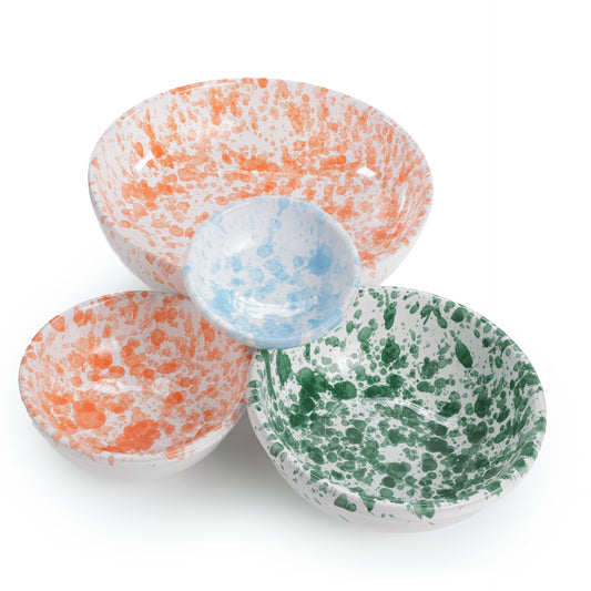 Set di Ciotole in Ceramica Artigianale – Decorazione a Schizzo Multicolore (Varie Dimensioni)