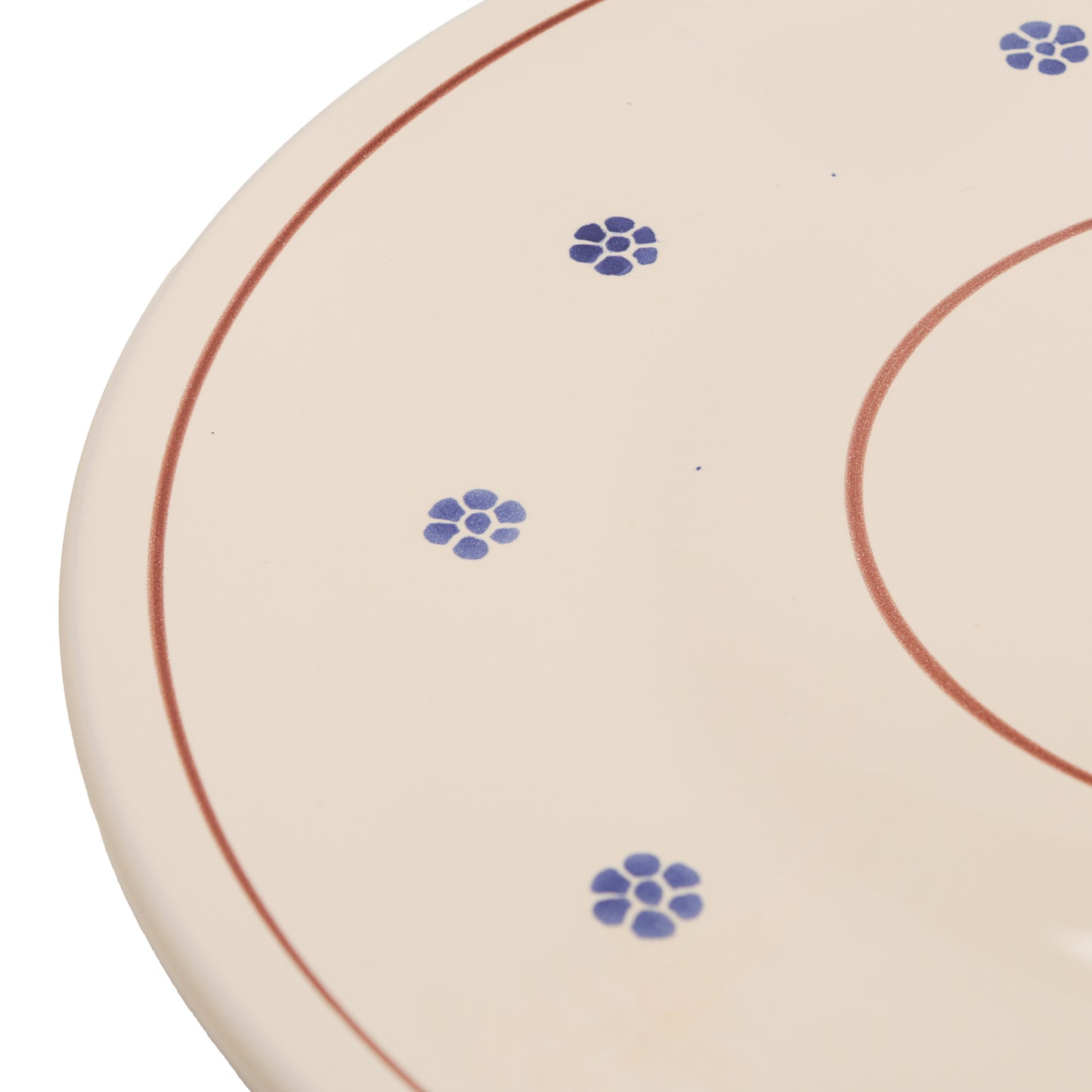 Piatto rotondo grande in ceramica, artigianale stile antico diametro 30 cm