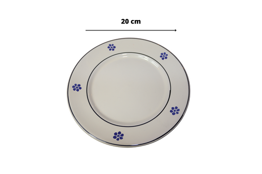 Piatto frutta in ceramica 20 cm con fiori