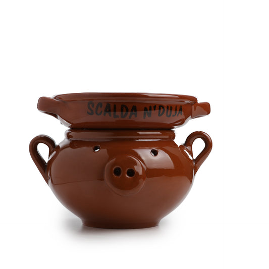Scalda 'Nduja in Terracotta Artigianale Calabrese – Forma di Maialino, Ideale per Bruschette e Antipasti