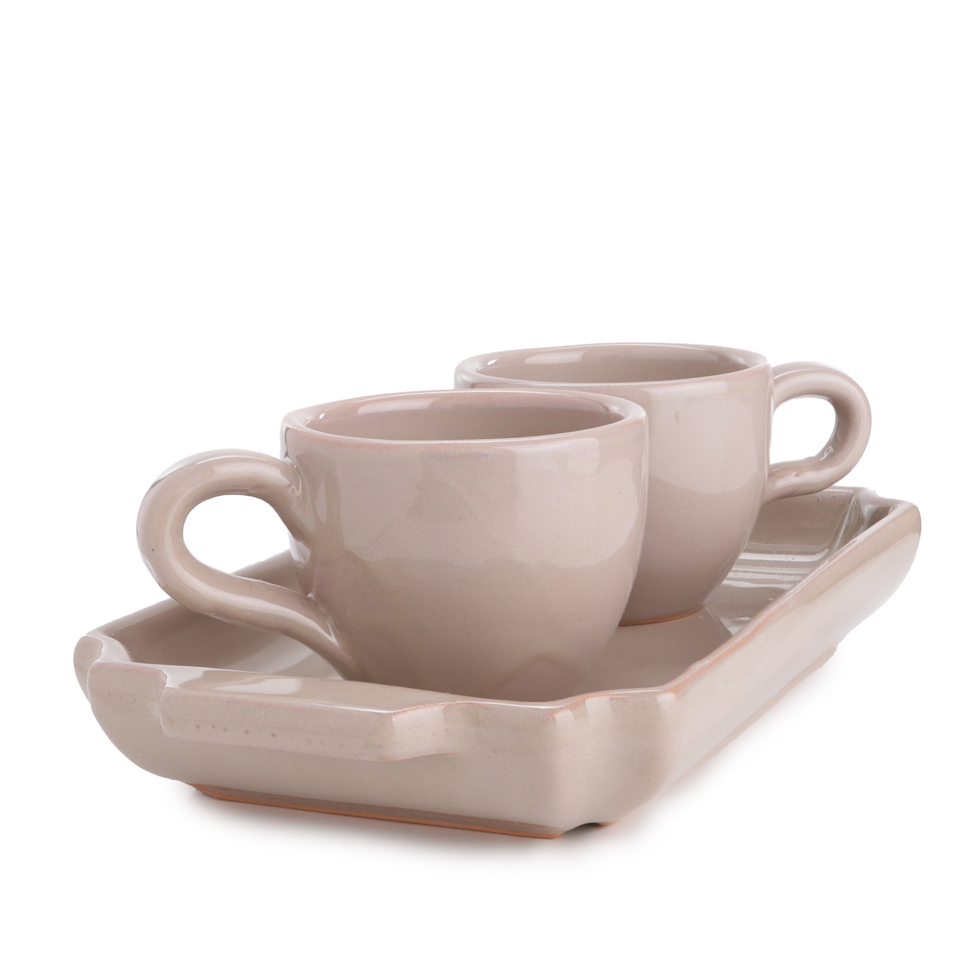 Servizio da caffe tortora in ceramica