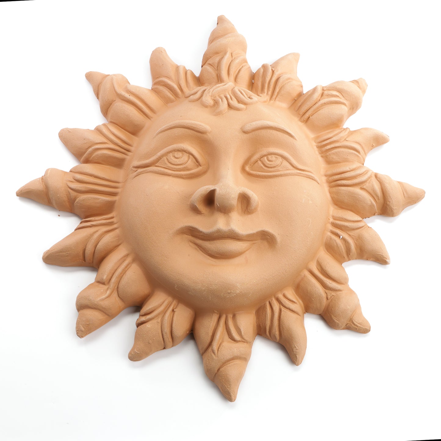 Sole in terracotta decorazione murale artigianale
