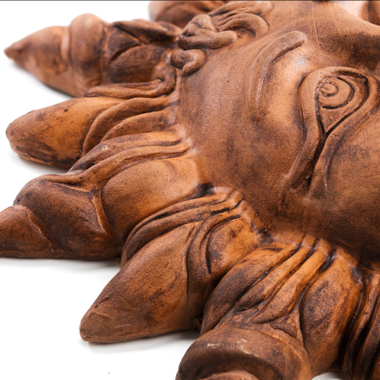 Sole in terracotta decorazione murale artigianale