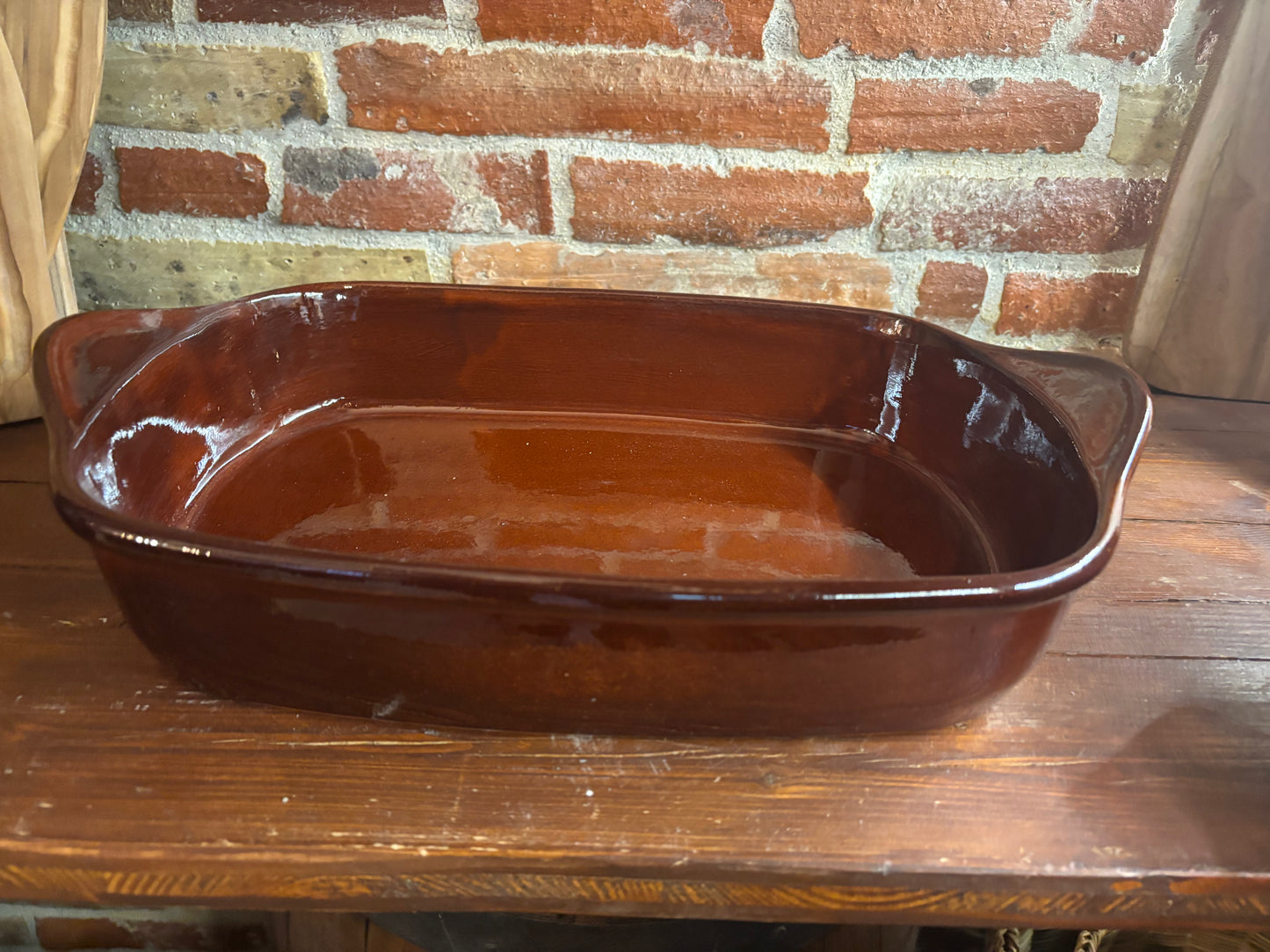 Tegame teglia da forno in terracotta rettangolare