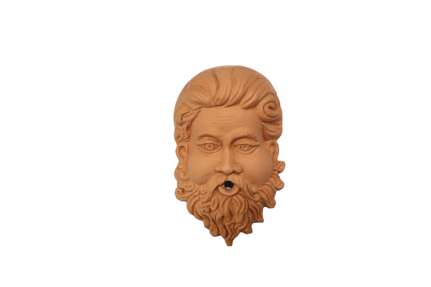 Eolo dio del vento maschera in terracotta