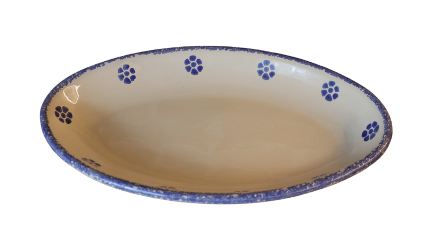 piattino ovale in ceramica calabrese