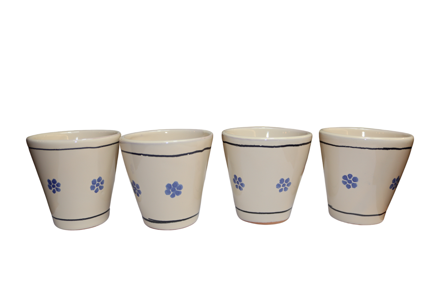 set bicchieri in ceramica 12 cl