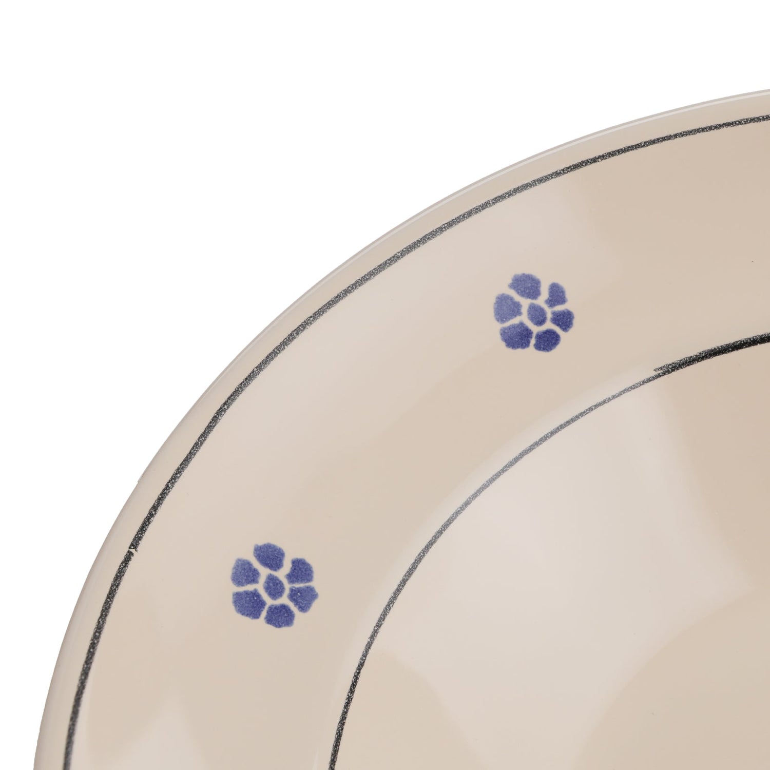 Ceramica tradizionale base crema e fiorellino