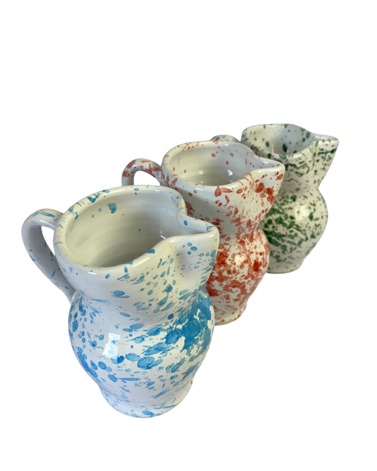 Brocche schizzate in ceramica artigianali, effetto schizzo. da 0,5 L e da 1 L