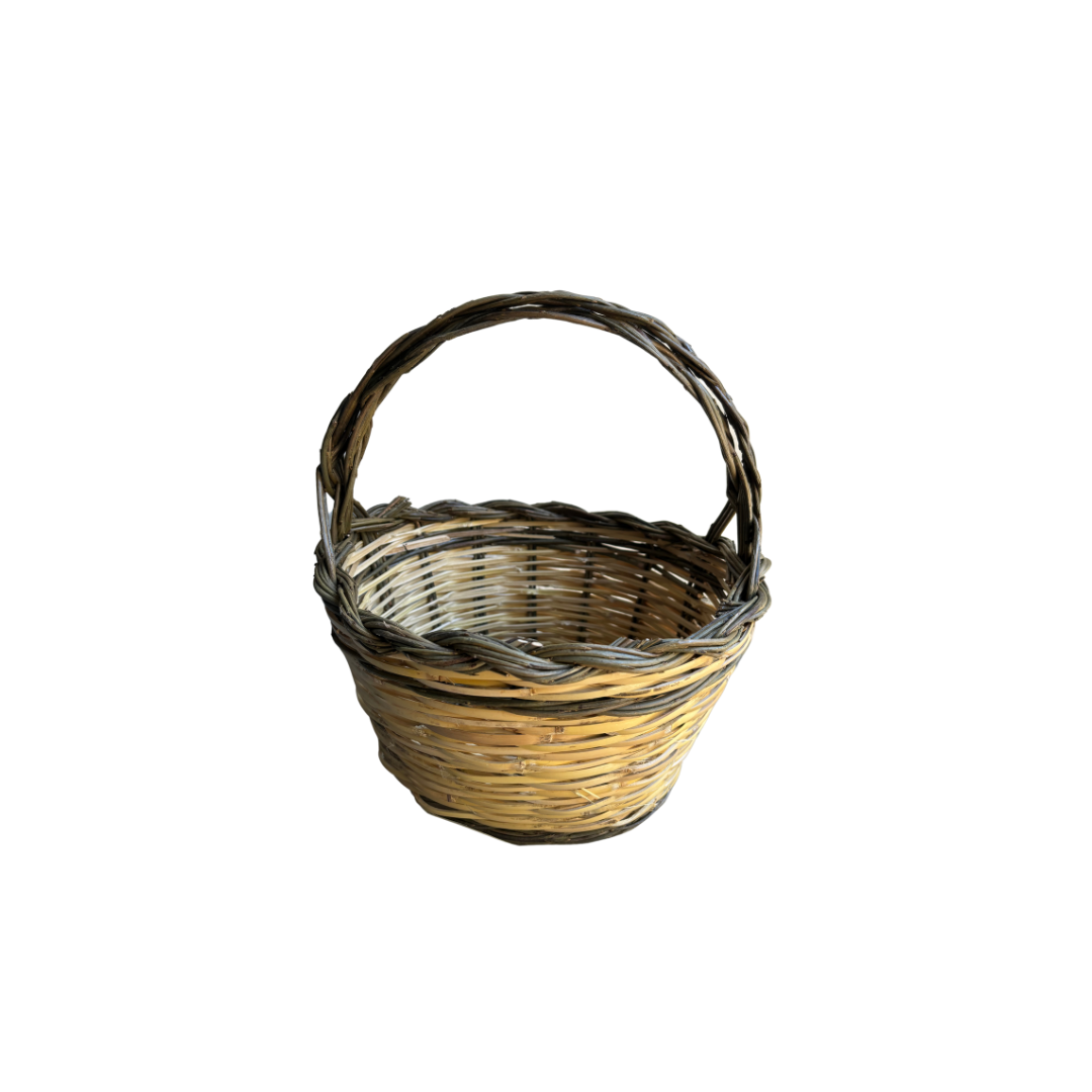 Small traditional hand-woven baskets