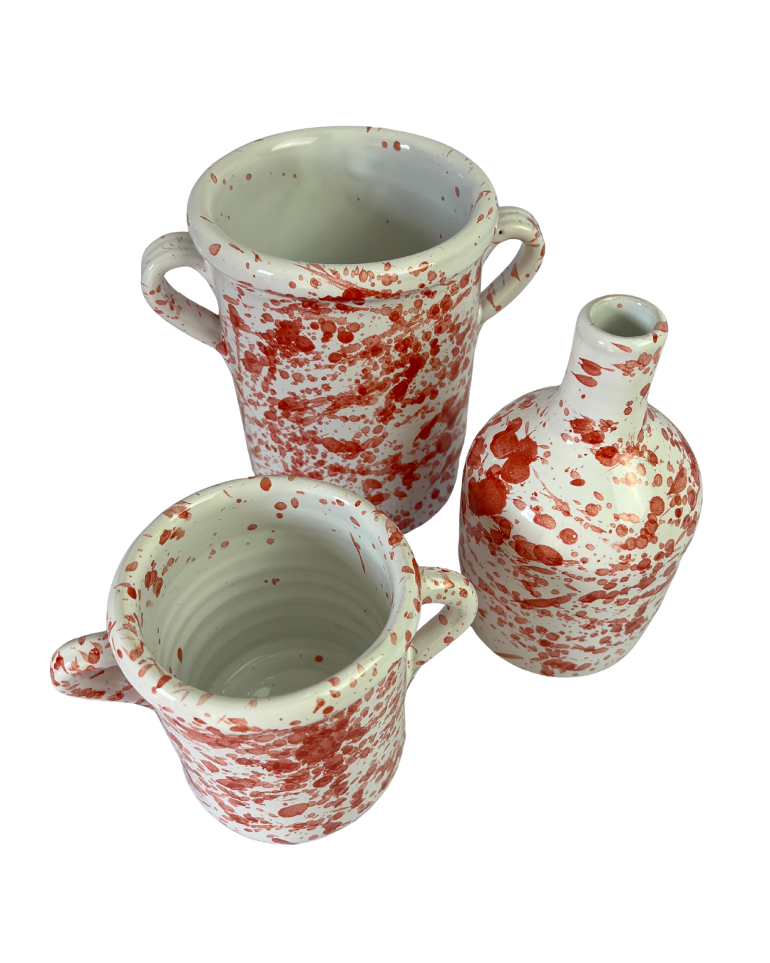 Oliera in ceramica artigianale – 400 ml | Bottiglia per olio fatta a mano colorata (verde, rosso, arancio, blu, verde acqua)