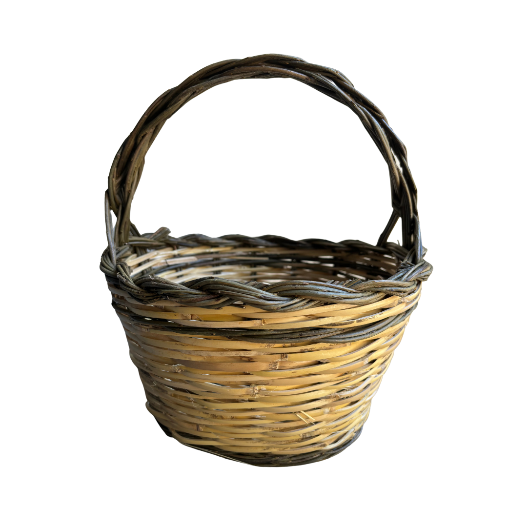 Small traditional hand-woven baskets