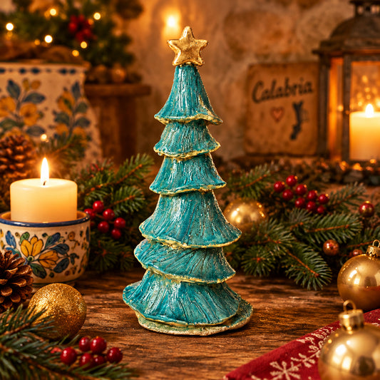 Albero di Natale in ceramica verde