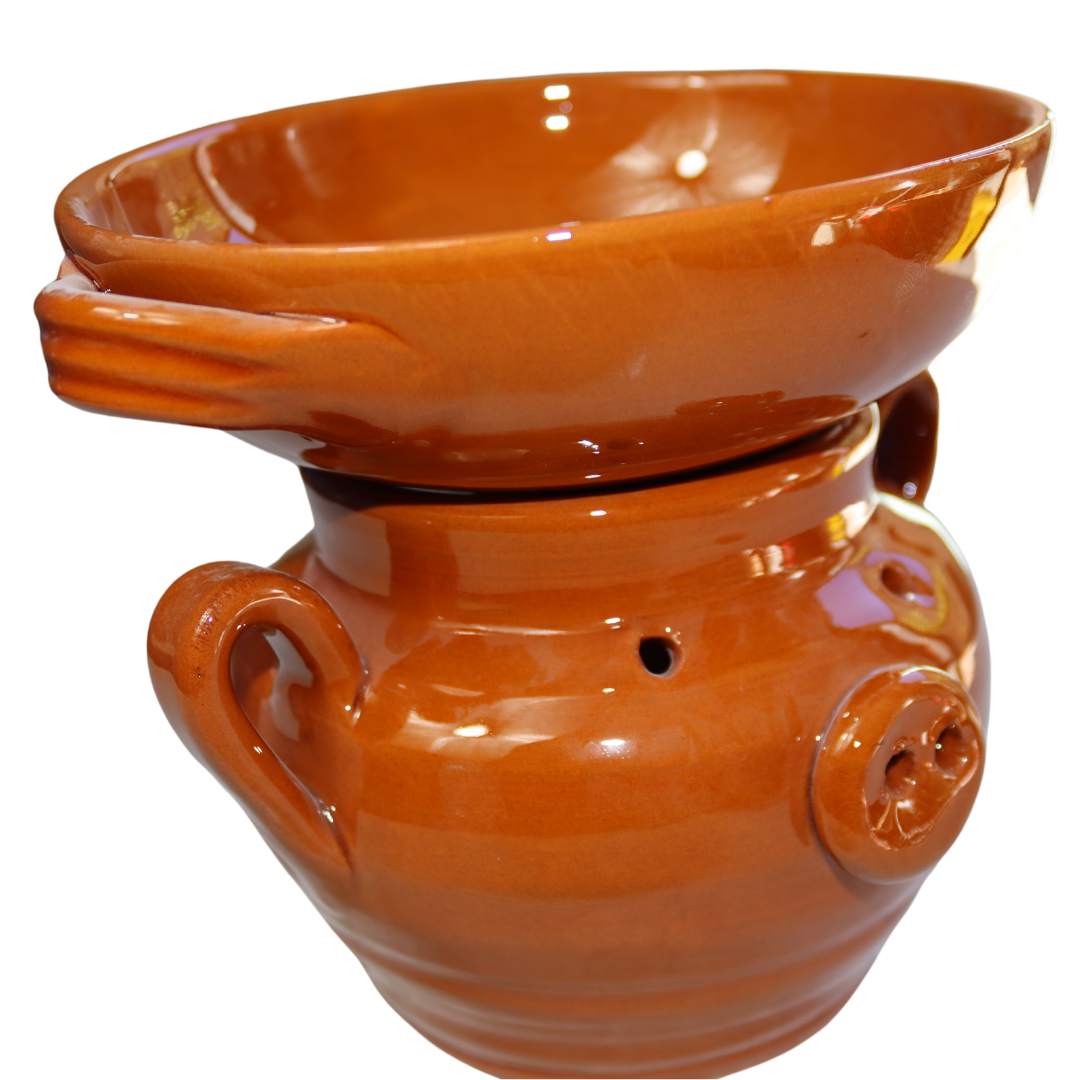 Fornellino in terracotta a forma di maialino per Bagna Cauda e Nduja