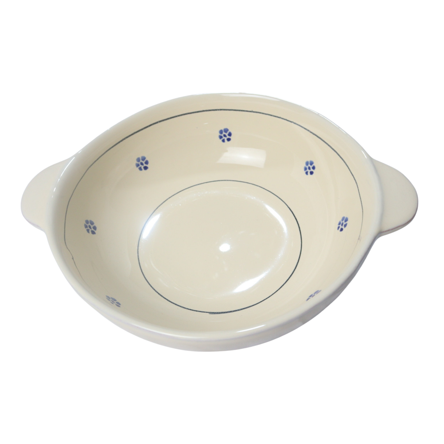 Coppa - Salad bowl with large handles in hand-decorated Calabrian ceramic