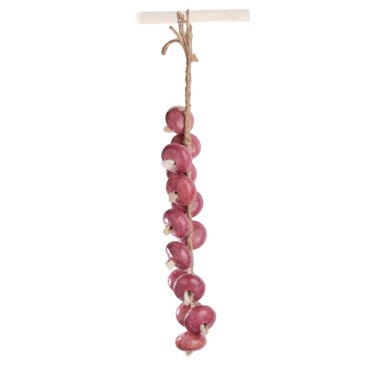 Cipolle in ceramica ornamentali da appendere