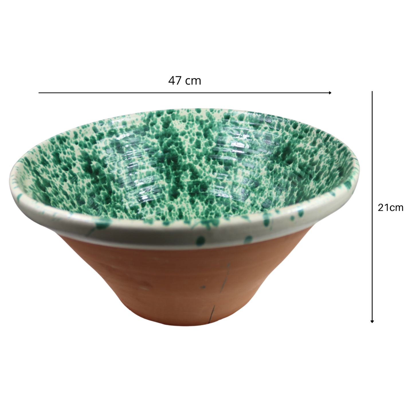Lemmo: Ciotola grande antica recipiente in terracotta