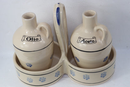 Kit porta olio e aceto in ceramica