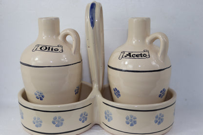 Kit porta olio e aceto in ceramica