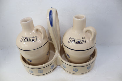 Kit porta olio e aceto in ceramica