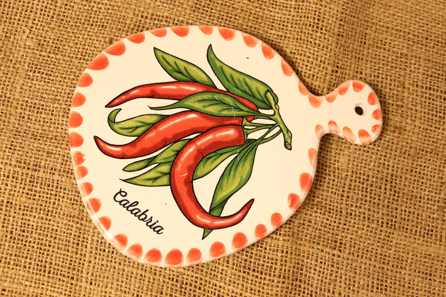 Tagliere ceramica peperoncino