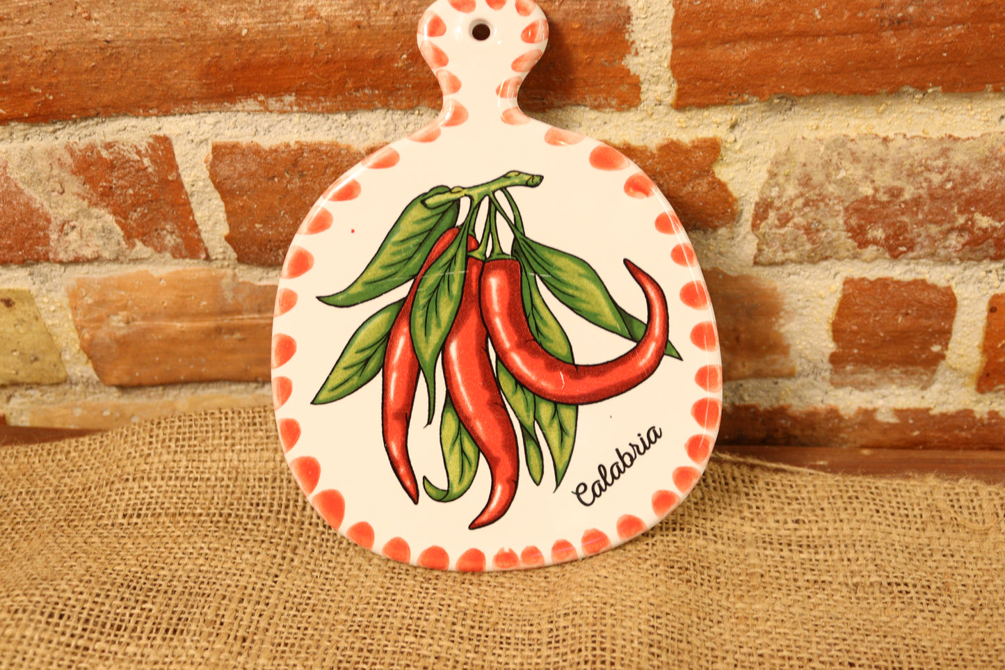 Tagliere ceramica peperoncino