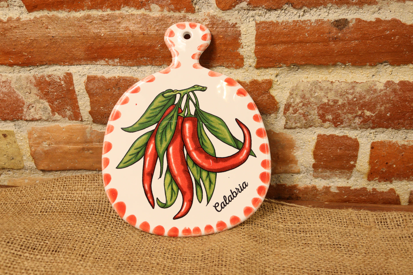 Tagliere ceramica peperoncino