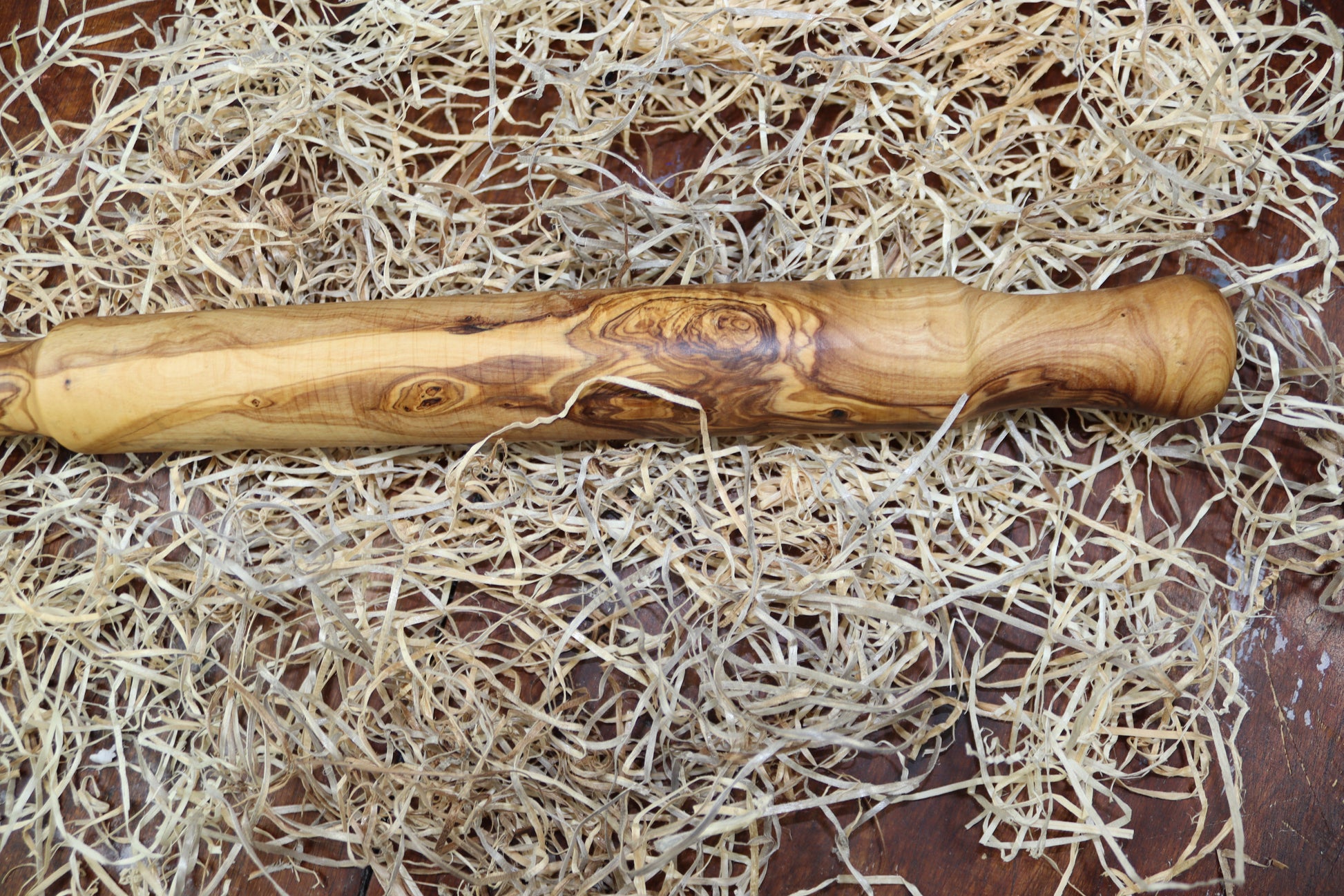 Mattarello in legno di Ulivo 41 cm fatto a mano