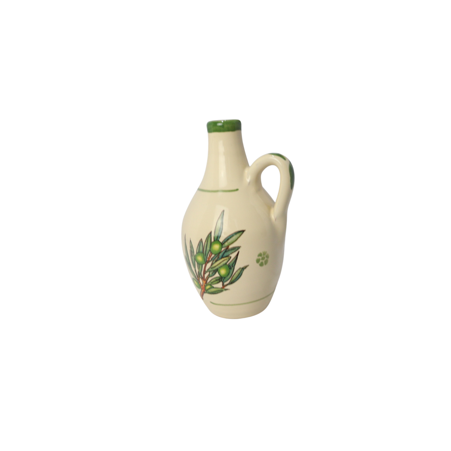 Oliera bottiglia in ceramica con decorazione Ulivo 300 ML