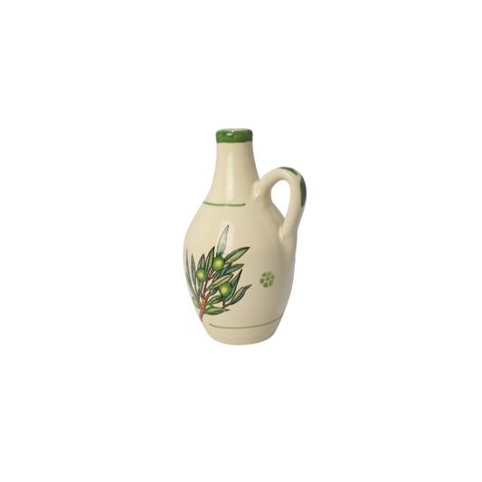 Oliera bottiglia in ceramica con decorazione Ulivo 300 ML