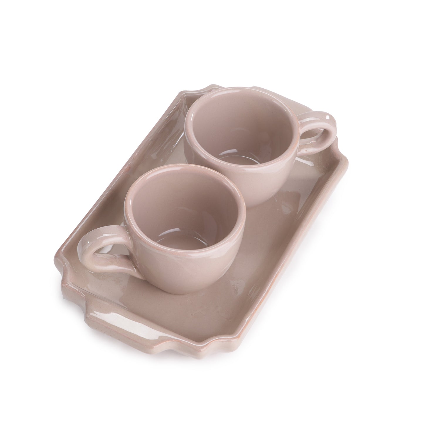 Servizio da caffe tortora in ceramica