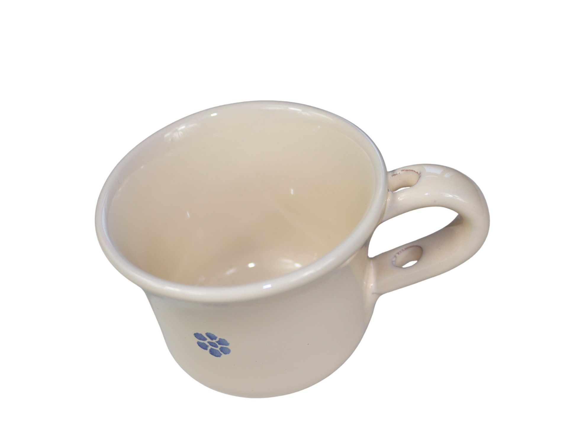 Tazza da latte in ceramica con decorazione tipica calabrese