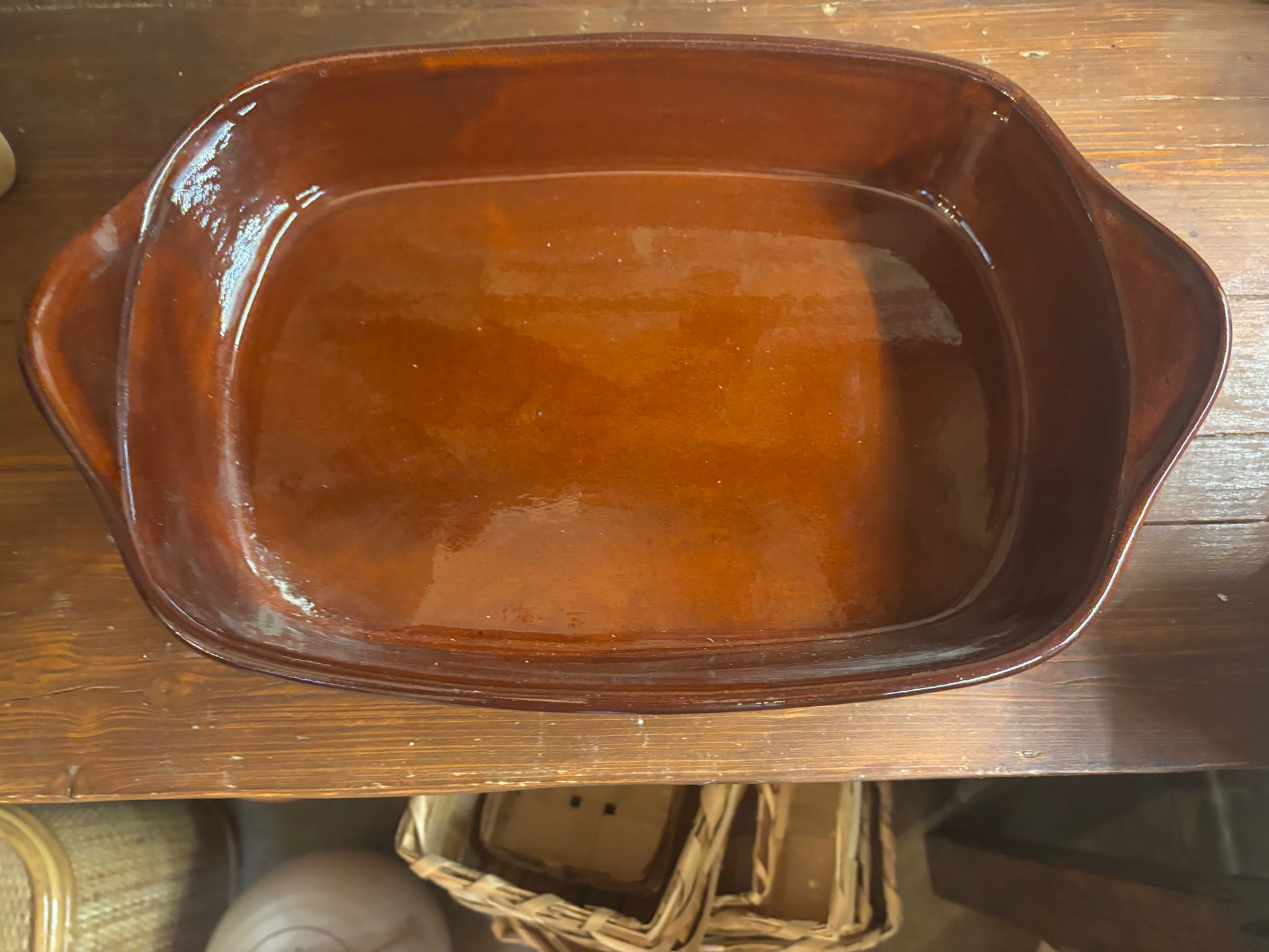 Tegame teglia da forno in terracotta rettangolare