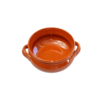 Tegamino in Terracotta Artigianale mono porzione diametro 14 cm 
