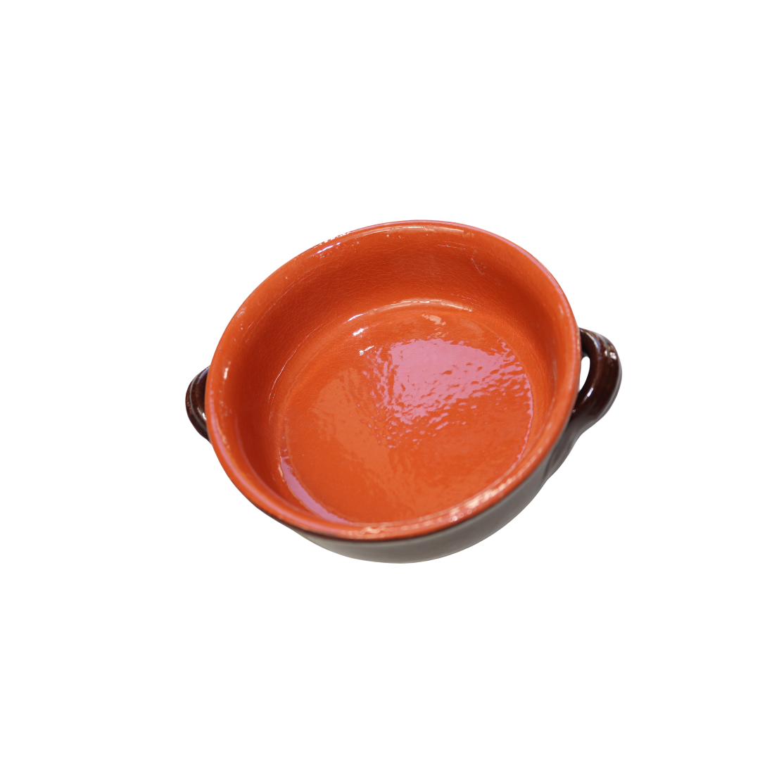 Tegamino in Terracotta Artigianale mono porzione diametro 14 cm