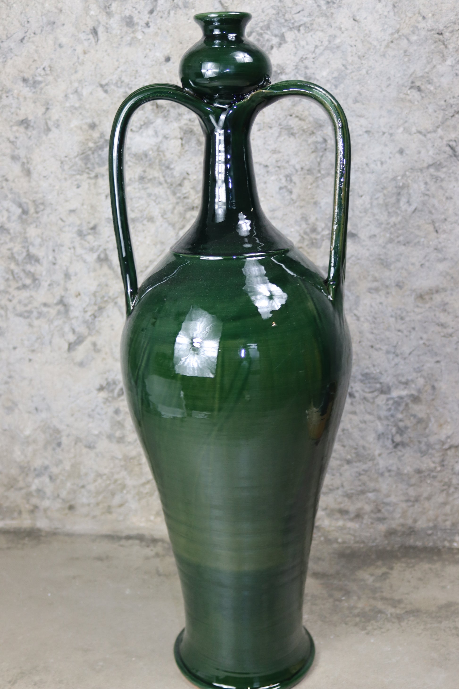Anfore a forma di bottiglia in terracotta ornamentali fatte a mano