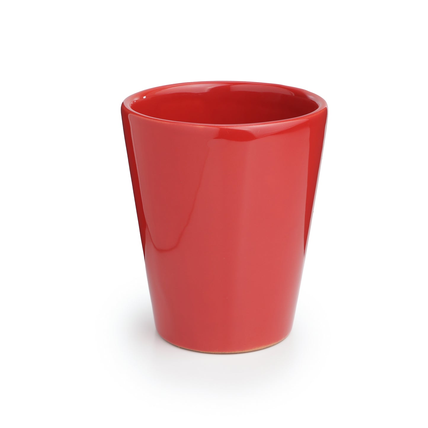 bicchiere rosso in ceramica