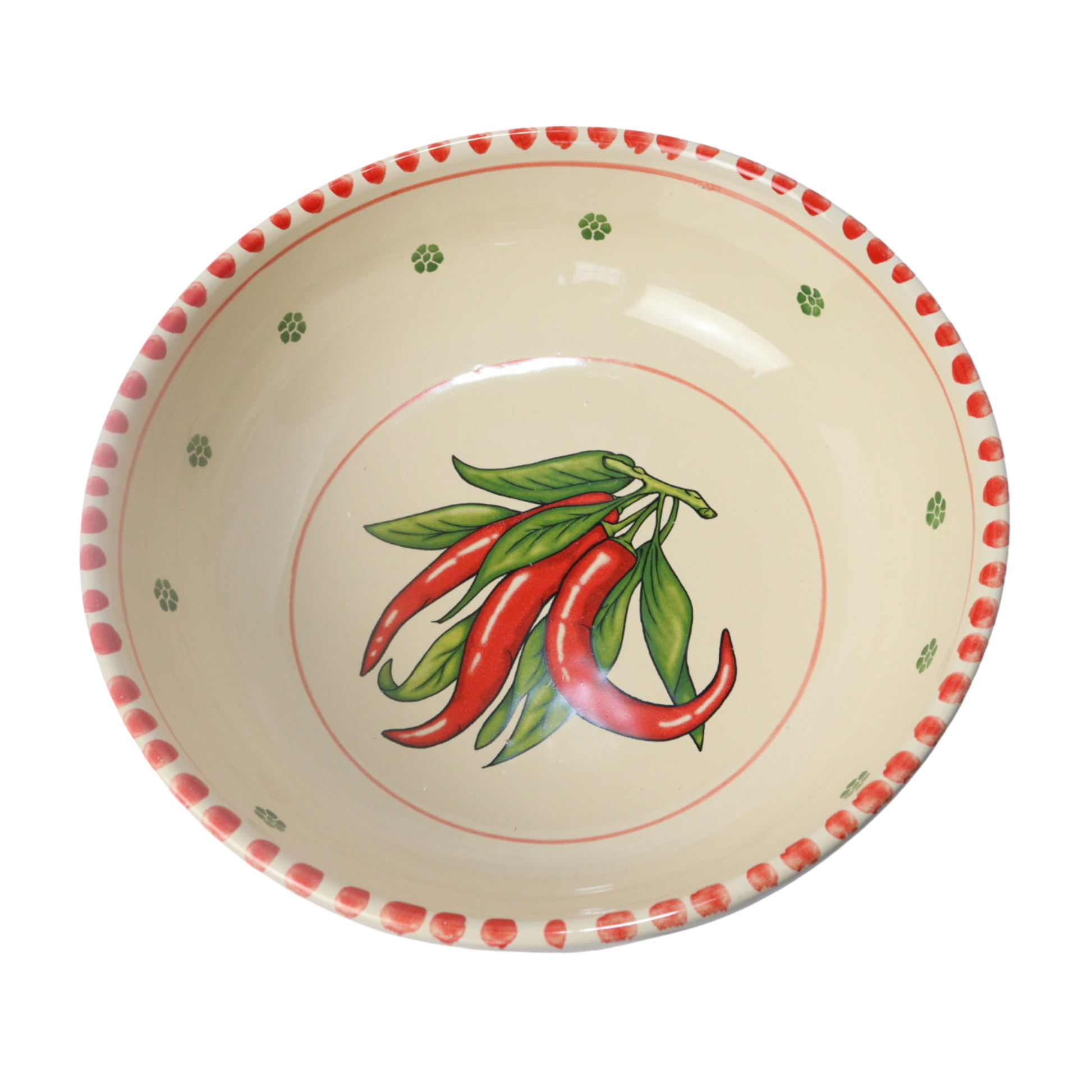 ciotola grande in ceramica con peperoncino